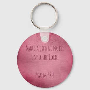 Purple Make a Joyful Noise Keychain