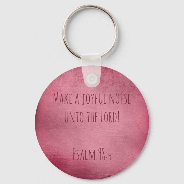 Purple Make a Joyful Noise Keychain (Front)