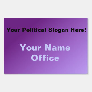 Purple Make Your Own Political Sign