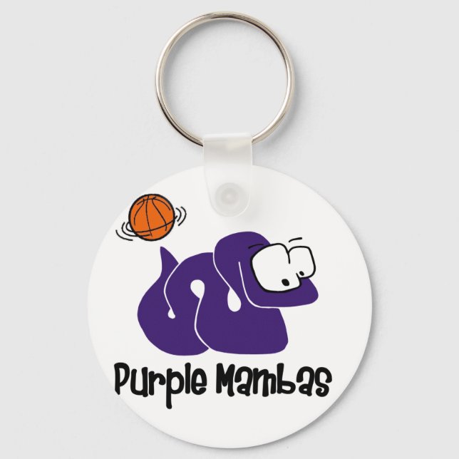 Purple Mambas Basketball Team Keychain (Front)