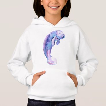 Purple manatee hoodie