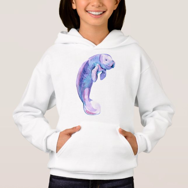 Purple manatee hoodie (Front)