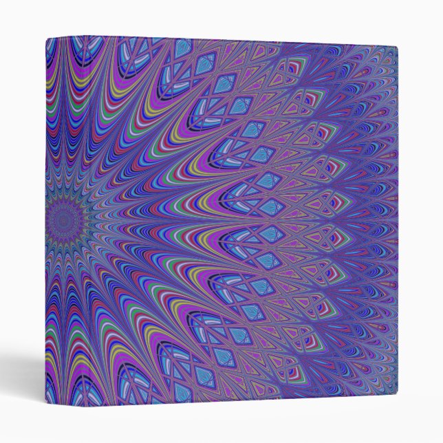 Purple mandala 3 ring binder (Front/Spine)