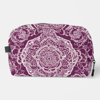 Purple mandala AI art Dopp Kit