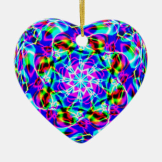 Purple mandala ceramic ornament