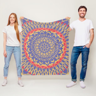 Purple Mandala Fleece Blanket
