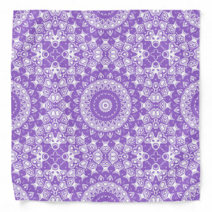 Purple Mandala Geometric Pattern Bandana