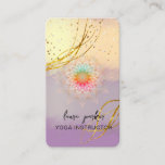 Purple Mandala Gold Meditation Holistic Elegant    Business Card at Zazzle