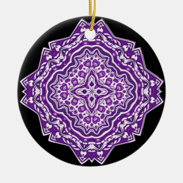 purple mandala ornament (Front)