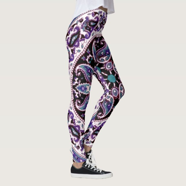 Purple Mandala Patterned Leggings (Right)