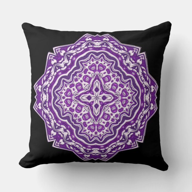 purple mandala pillow (Front)