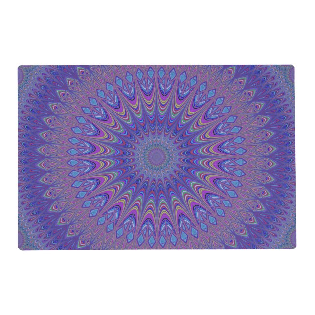 Purple mandala placemat (Back)