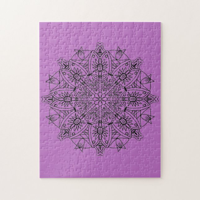 Purple Mandala Puzzle (Vertical)