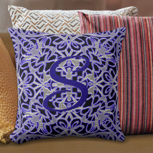 Purple Mandala Throw Pillow