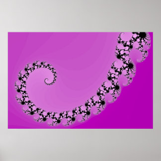 Purple Mandelbrot Spiral Poster