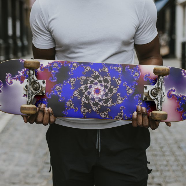 Purple Mandelbrot Star Fractal Skateboard (Creator Uploaded)