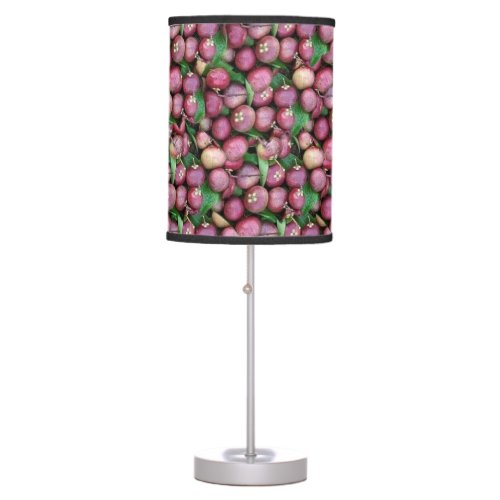 Purple Mangosteen Tropical Fruit Pattern Table Lamp