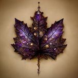 Purple Maple Leaf with Gold Wine Gift Box<br><div class="desc">A gorgeous take on a purple jeweled maple leaf.</div>