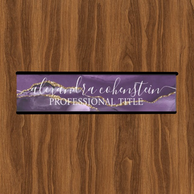 Purple Marble Agate Office Door Sign (Creator Uploaded)
