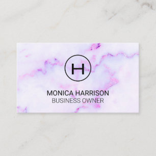 Purple Marble Background Business Card