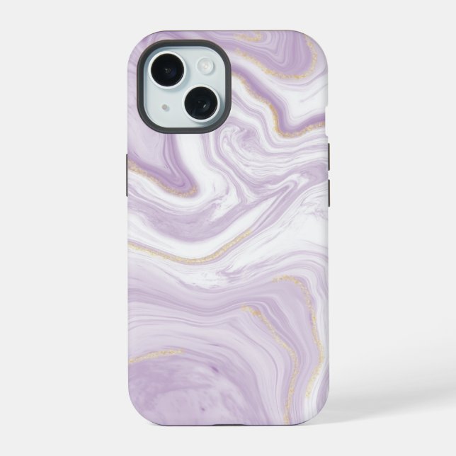 Purple Marble Background Iphone Case (Back)