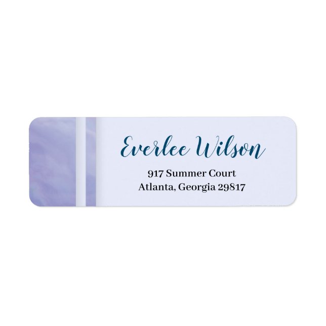 Purple Marble Border Label (Front)
