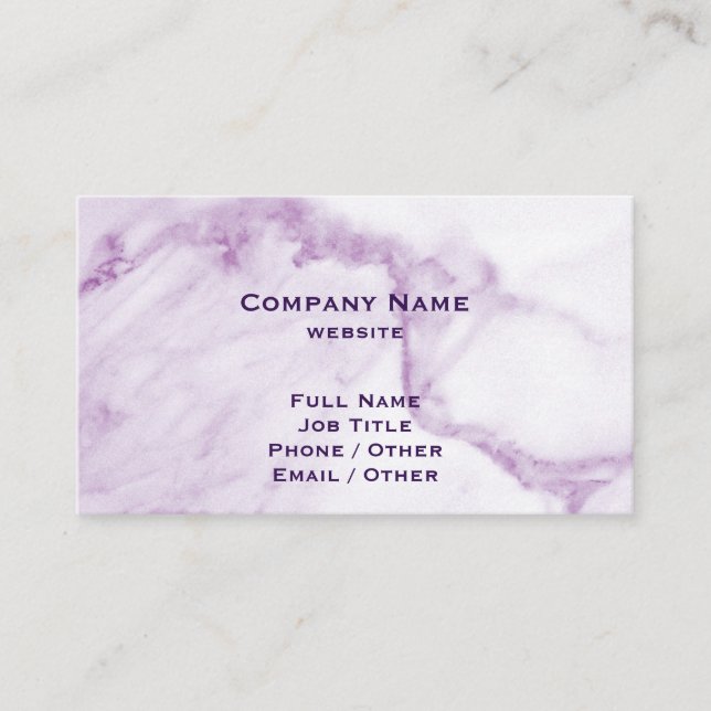 Purple Marble Business Card (Front)