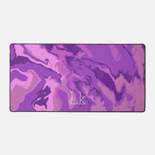 Purple Marble Color  Desk Mat (Front)