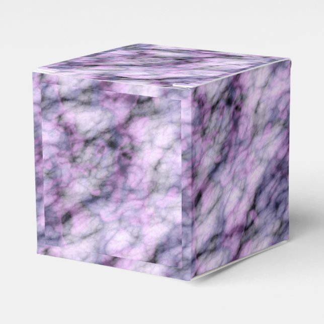 Purple Marble  Favor Boxes (Front Side)