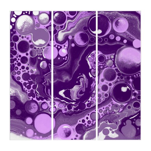 Purple Marble Fluid Art Cells or Stripes  