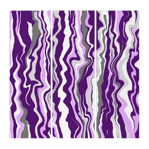 Purple Marble Fluid Art Stripes  