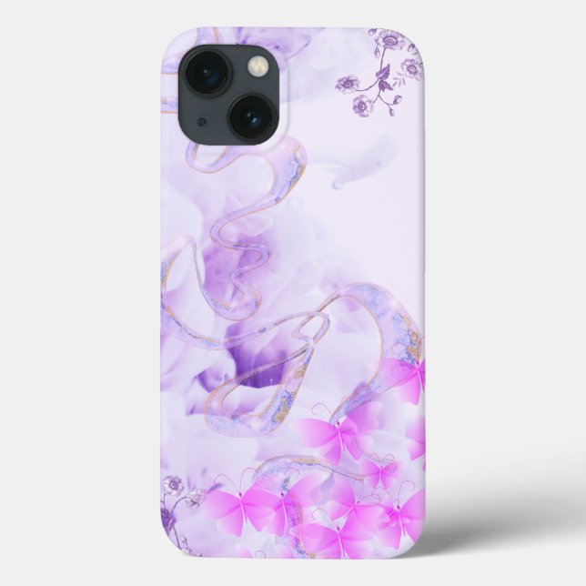 Purple marble iPhone case  (Back)