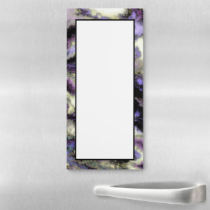 Purple marble magnetic notepad