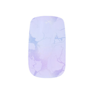 Purple Marble Nail Art