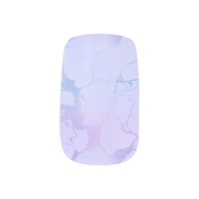 Purple Marble Nail Art (Left Thumb)
