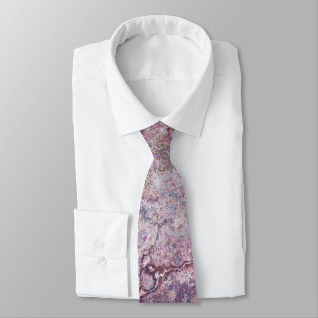 Purple Marble  Neck Tie (Tied)