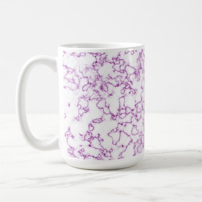 Purple marble pattern        coffee mug (Left)