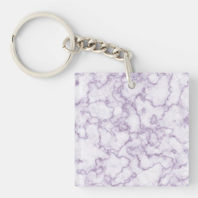 Purple Marble Pattern Keychain (Front)