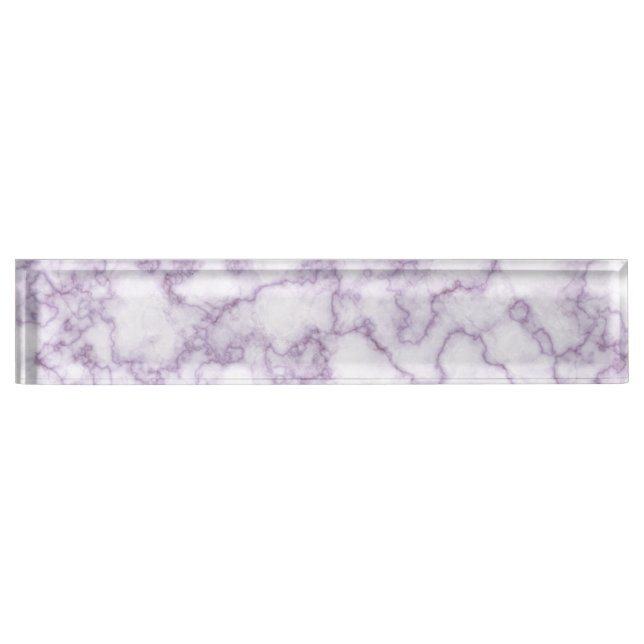 Purple Marble Pattern Name Plate (Front)