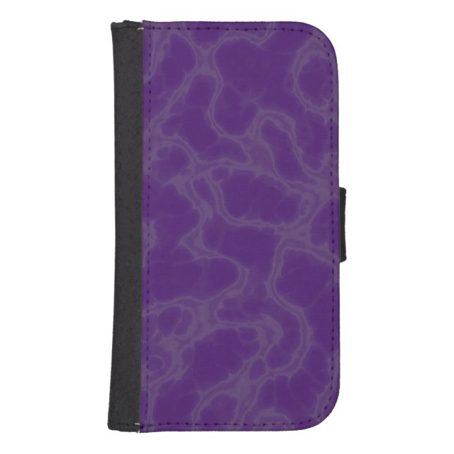 Purple Marble Samsung Galaxy Wallet Case (Front)