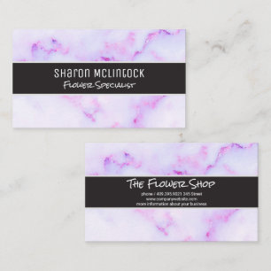 Purple Marble Texture Background Business Card