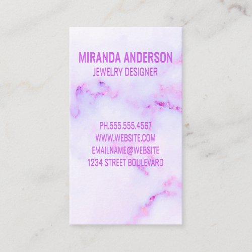 Purple Marble Texture Business Card