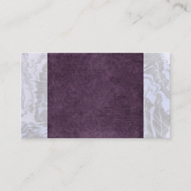 Purple Marble  Vintage Business Cards (Front)