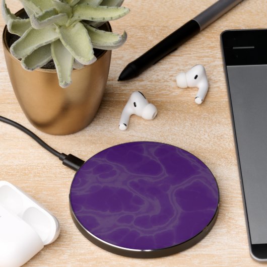Purple Marble Wireless Charger (Desk 2)