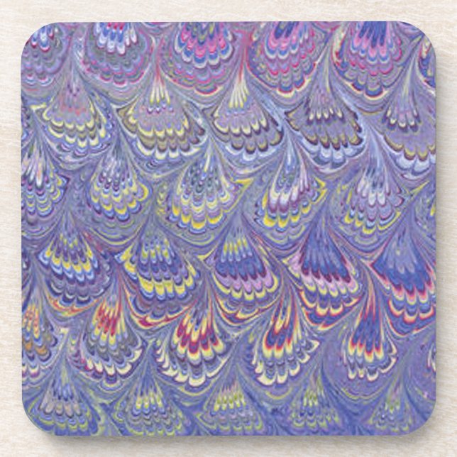 Purple Marbled Drink Coaster (Front)