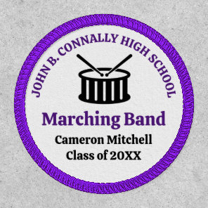 Purple Marching Band Custom High School Keepsake Patch