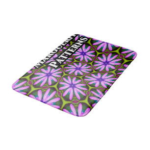 Purple Marguerite Patterns Bath Mat