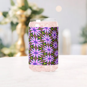 Purple Marguerite Patterns Can Glass