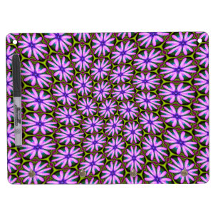 Purple Marguerite Patterns Dry Erase Board With Keychain Holder