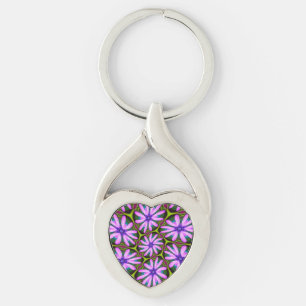 Purple Marguerite Patterns Keychain